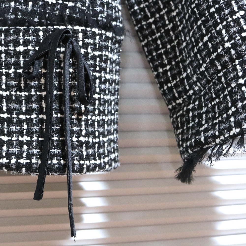 Laundry By Shelli Segal Black and White Houndstooth Blazer - Picture 4 of 7
